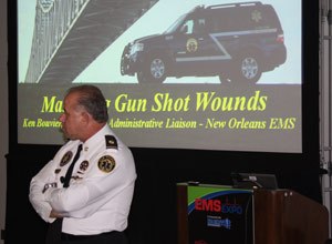 Photo Jamie ThompsonKen Bouvier addresses the session at EMS Expo.