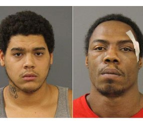 Police arrested Nathan Manuel-Jackson, 20, of New Bedford and Thomas Scott, 34, of Mattapan in connection to the shooting of a police officer in New Bedford. (Newbedford Police Photo)