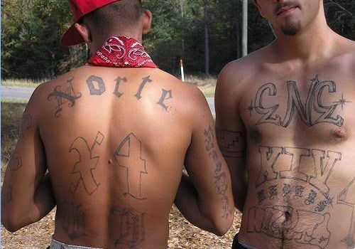 gang members with tattoos