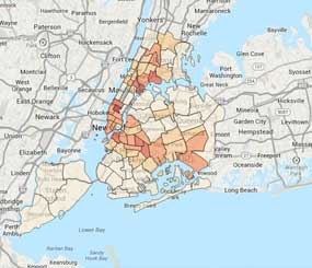 The NYPD's new map shows the specific location and date of crimes down to the nearest intersection. Click here to see how it works. (Photo courtesy NYPD).