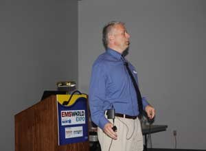 Image Drew JohnsonDwight A. Polk, a paramedic with the University of Maryland Department of Emergency Health Services and volunteer with the Grassroots Crisis Center in Columbia, Maryland, presented on the topic of homeless patients at last week's EMS World Expo in Las Vegas.