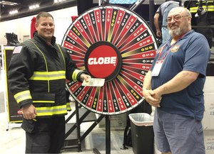 Globe Turnout Gear raised and donated $25,000 for the Terry Farrell Firefighters Fund at FDIC 2017