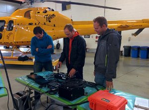 NSR and Talon team operate the geoDVR and FLIR during ground training in October 2017.