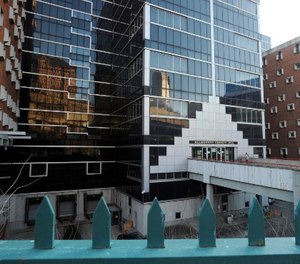 This Feb. 25, 2013 photo shows the Allegheny County Jail in Pittsburgh. Authorities say the jail is on lockdown after more than 10 employees became ill from an unknown substance Sunday, Sept. 2, 2018.