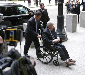 In this April 27, 2016, file photo, former U.S. House Speaker Dennis Hastert arrives at the federal courthouse in Chicago. (AP Image)
