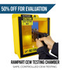 SAVE 50% ON UNITS FOR EVALUATION. RAMPART CEW TESTING CHAMBER