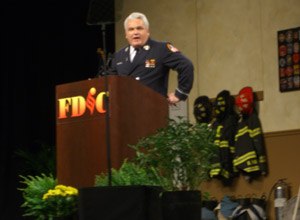 Photo Jamie Thompson Lt. Ray McCormack speaks at FDIC in 2009.