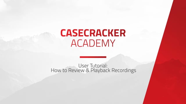 Onyx User Tutorial: How to Review and Playback Recordings
