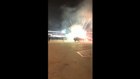 Fireworks explode inside a car