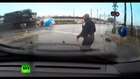 Ohio cop saves driver moment before train smashes into van