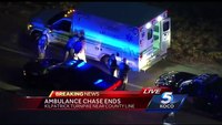 Person taken into custody after pursuit with ambulance