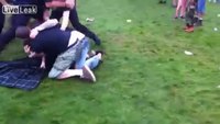Police take down brawlers at festival 