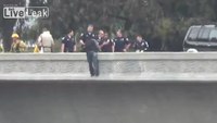 Calif. police rescue suicidal man from overpass