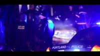 Oregon police throw spike strip just in time