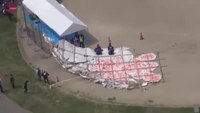 4 hurt when giant kite crashes in Japan