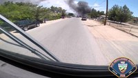 Helmet cam and radio traffic: House fire in Calif.