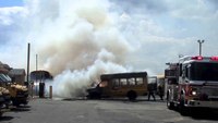 Early video: School bus fire in Philly