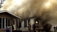 Raw video: Iowa house fire