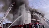 Arrival video: 4-alarm fire in Mass.