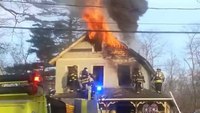 Helmet cam: House fire in NY