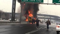 Driver escapes fiery N.J. tanker crash