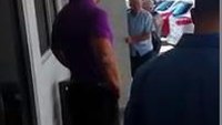 Elderly man punches cop in face