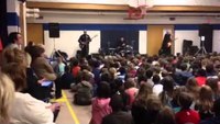 Detroit 'Blue Pigs' hold concert at elementary school