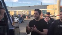 Magician David Blaine performs for cops in Baltimore