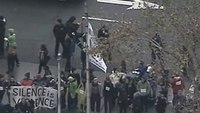 Protesters block roads by Calif. police headquarters