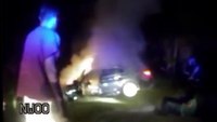 Fla. deputy pulls man from burning car