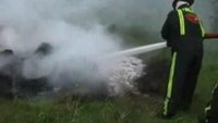 Application Demonstration of FireAde 2000 Extinguishes a Tire Fire