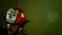 Firefighter bailout on helmet cam