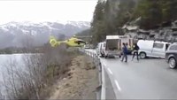 Air Ambulance Lands on Crash Barrier in Norway