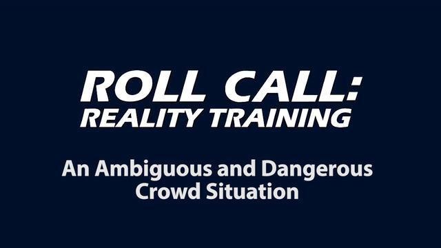 Reality Training: How to handle a volatile crowd