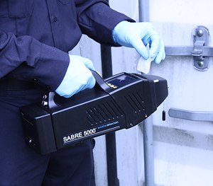 A detection tool like the handheld SABRE 5000 can alert COs to the presence of dangerous contraband substances in less than a minute.