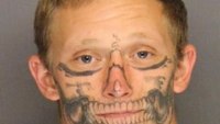 Calif. deputies searching for escaped inmate with skeleton face tattoo