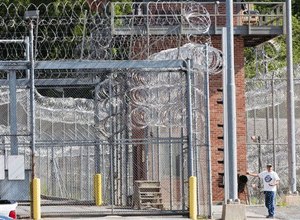 An employee leaves the Clinton Correctional Facility, Wednesday, June 17, 2015 in Dannemora, N.Y.