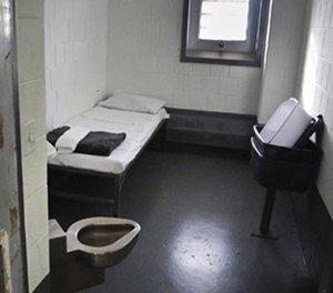 This Jan. 28, 2016 file photo shows a solitary confinement cell at New York City's Rikers Island jail.
