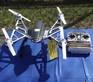 This Aug. 24, 2015, file photo shows a Yuneec Typhoon drone and controller in Jessup, Md.