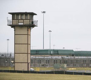 Vaughn Correctional Center near Smyrna, Del., remains on lockdown following a disturbance on Wednesday, Feb. 1, 2017. (Suchat Pederson/The Wilmington News-Journal via AP)