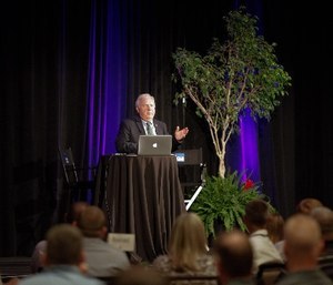 Jay Fitch, Ph.D., discussed the importance of working with colleagues who are both friends and enemies as a critical leadership skill in today’s interconnected world as part of the Pinnacle Leadership Series keynote presentation.