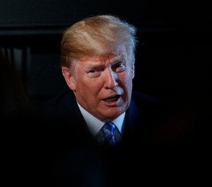 President Donald Trump speaks as he meets with state leaders about prison reform, Thursday, Aug. 9, 2018, at Trump National Golf Club in Bedminster, N.J. (AP Photo/Carolyn Kaster)
