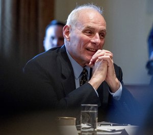 In this photo taken March 13, 2017, Homeland Security Secretary John Kelly is seen in the Cabinet Room at the White House in Washington. (AP Photo/Andrew Harnik, File)