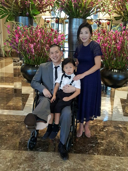 An with his wife and 4-year-old son. (Photo courtesy of William An)