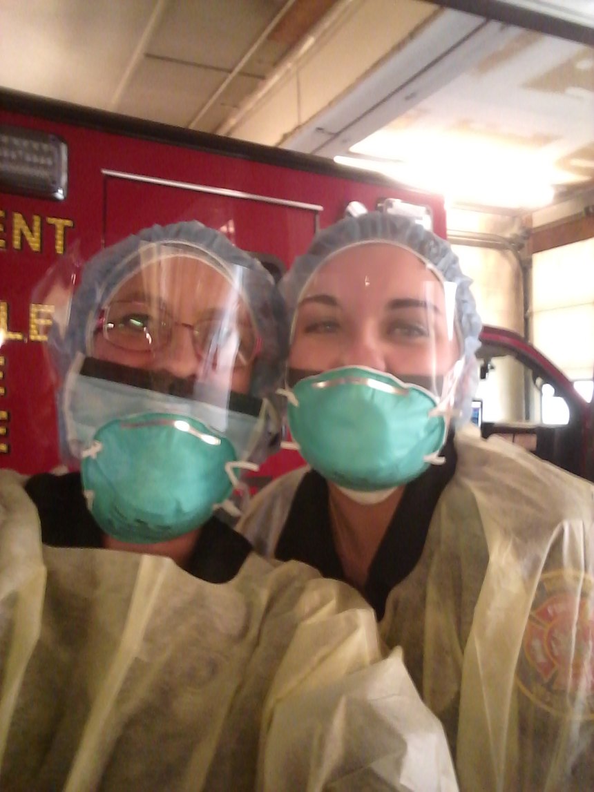(Photo/Paramedic Cassidy McDonough, left, Fire Department of North Versailles)
