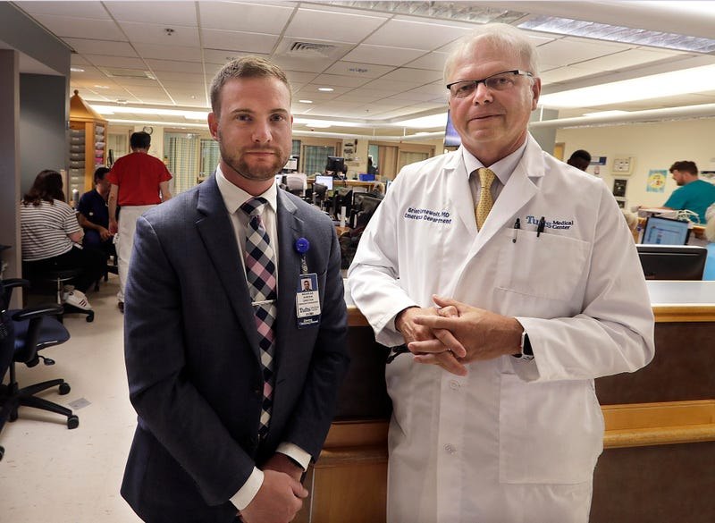 Nick Duncan, left, director of emergency management at Tufts Medical Center, and Brien Barnewolt, chairman of the Department of Emergency Medicine. (Rick Wood/Milwaukee Journal Sentinel)