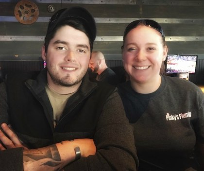 James Johnston, and his wife, Krista, in Killeen, Texas. The two met in high school and both enjoyed the outdoors. (Paula Kovach via AP)