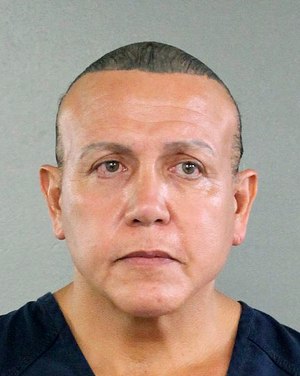 In this undated photo, Cesar Sayoc is seen in a booking photo, in Miami. (Broward County Sheriff via AP)
