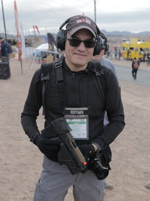 The flux brace is easily attached to a standard configuration handgun.