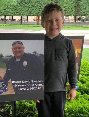 Son of Officer David Swailes lost to suicide on February 26, 2016, at the 2019 Blue H.E.L.P. Police Week event.